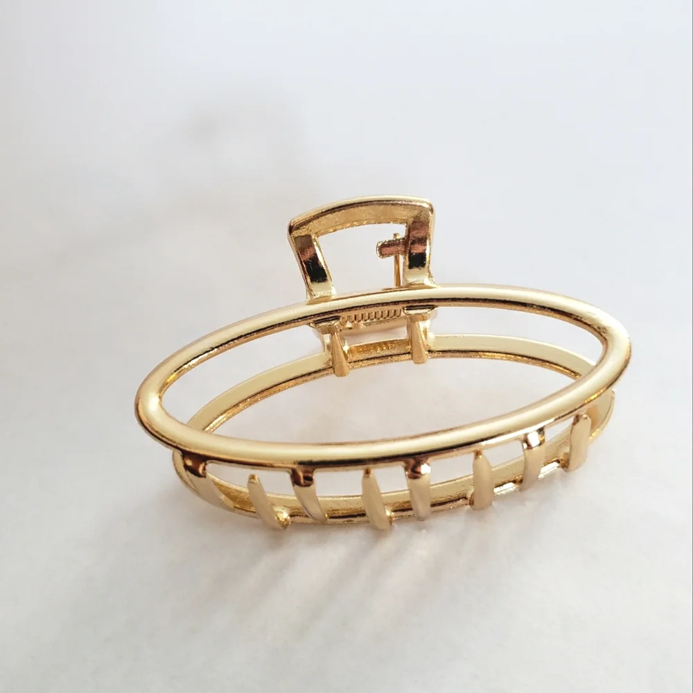 Gold Tone Metal Hair Claw Hair Clip